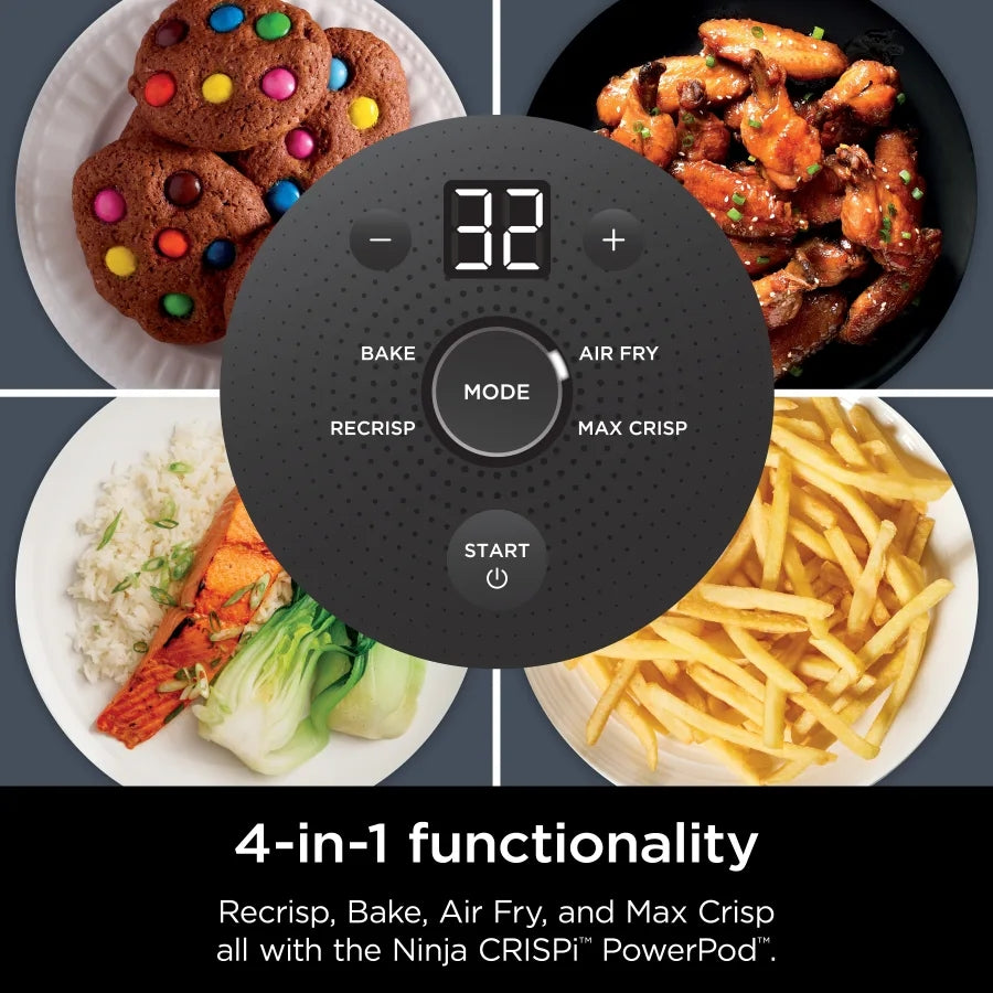 4-in-1 Portable Glass Air Fryer Cooking System