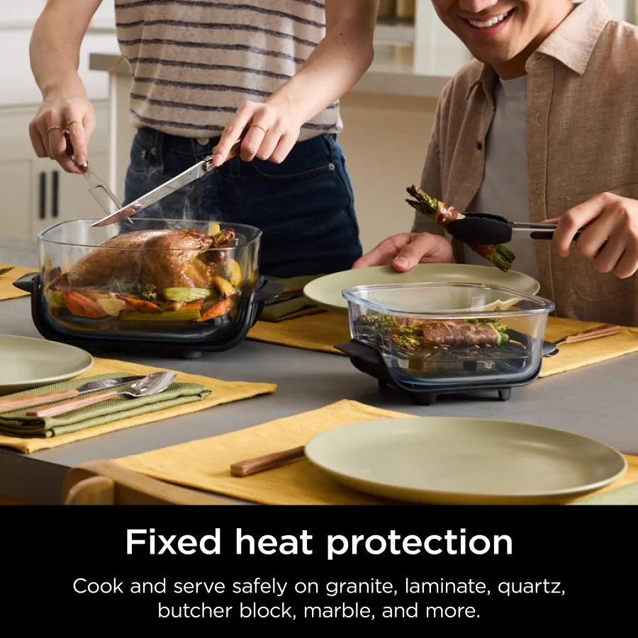 4-in-1 Portable Glass Air Fryer Cooking System