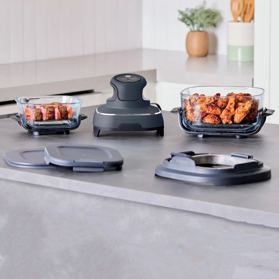4-in-1 Portable Glass Air Fryer Cooking System