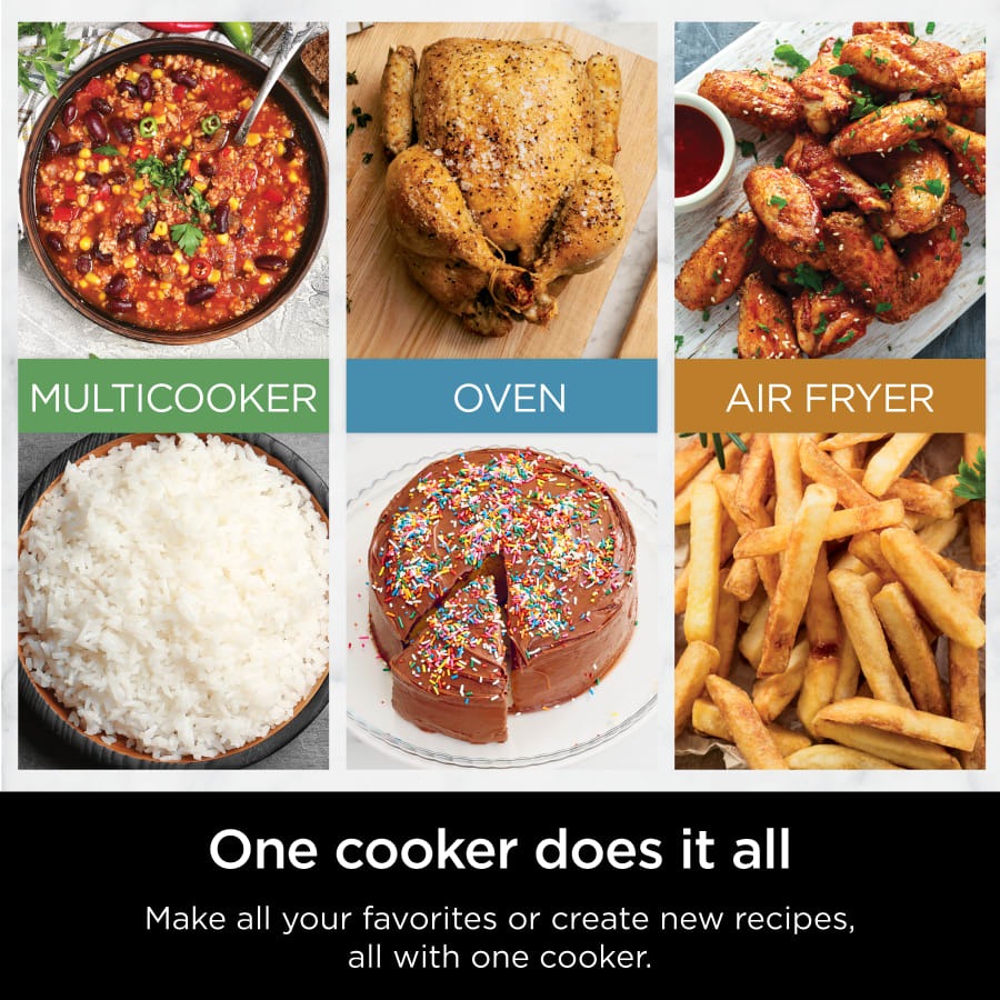 All-in-One Multicooker, Oven, and Air Fryer Bundle