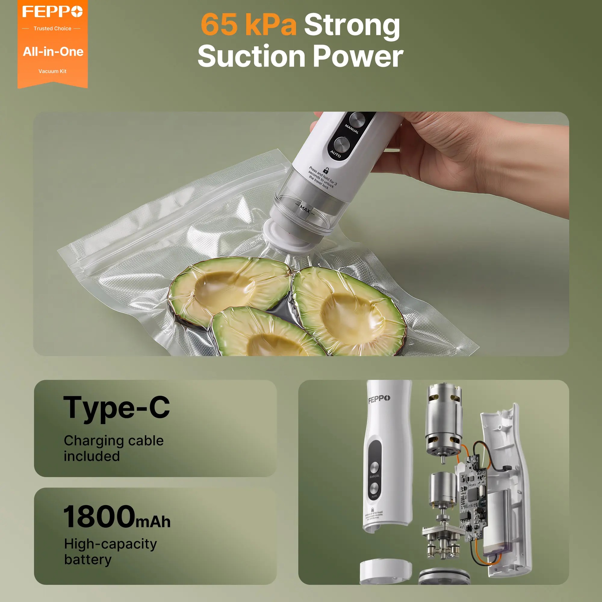 MINJIA Compact Vacuum Sealer for Food