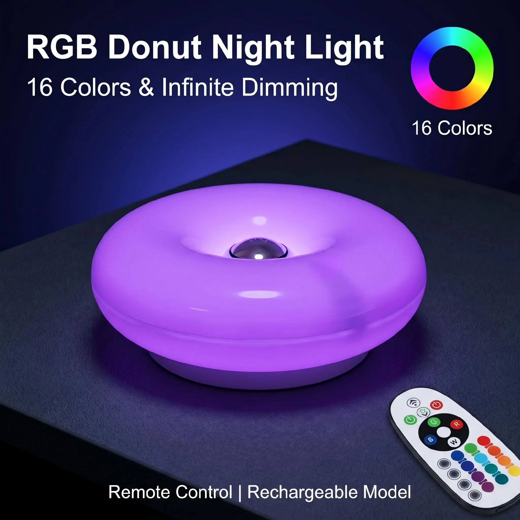 MINJIA® RGB Donut Wall Lamp – Modern Ambient Light