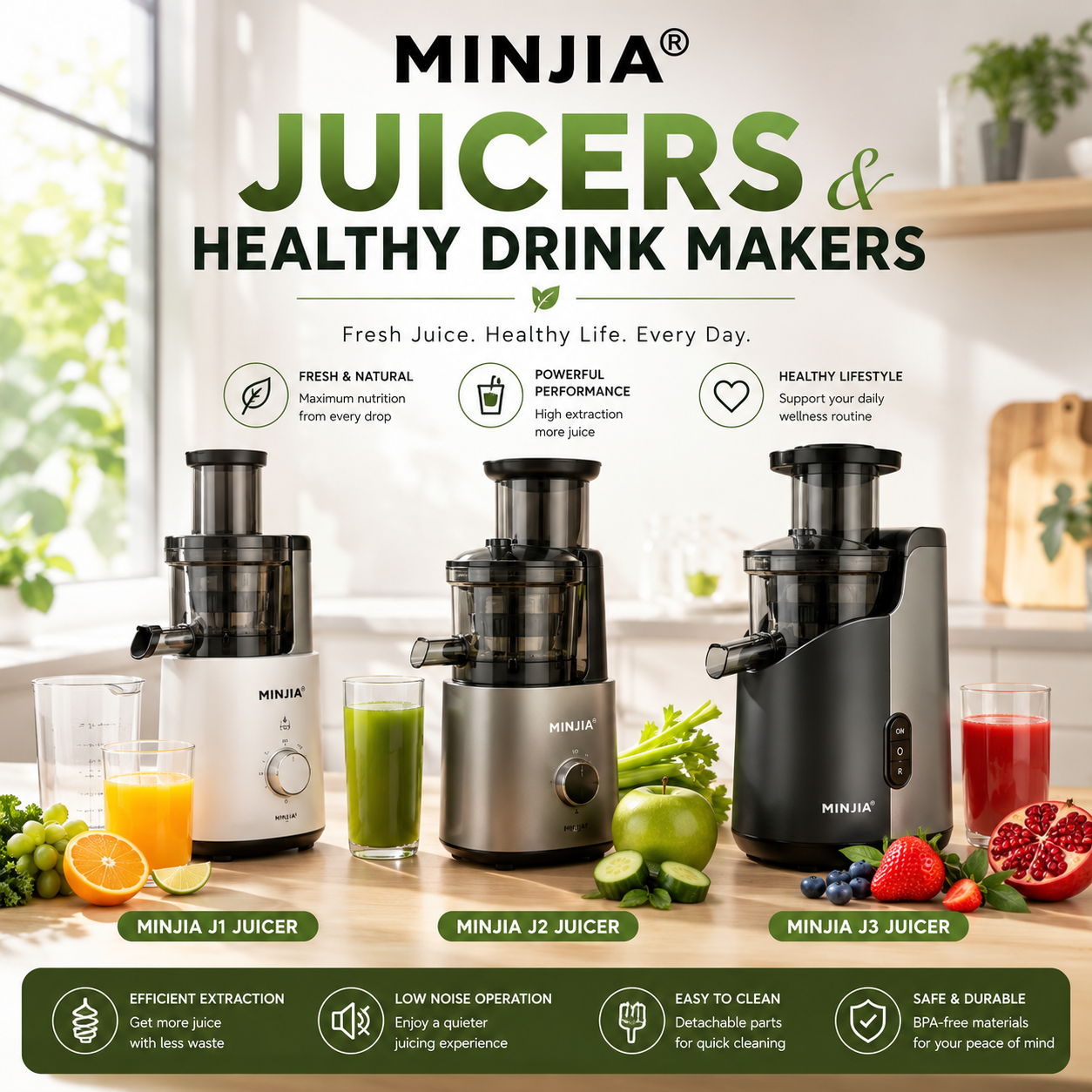 🍊 MINJIA® Juicers & Healthy Drink Makers