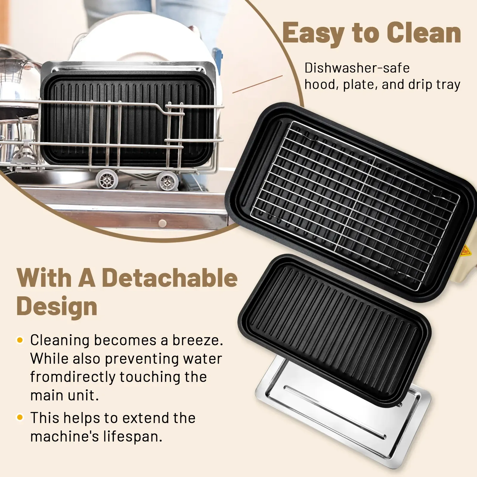 MINJIA Electric Indoor Grill,2 in 1 Indoor Grills