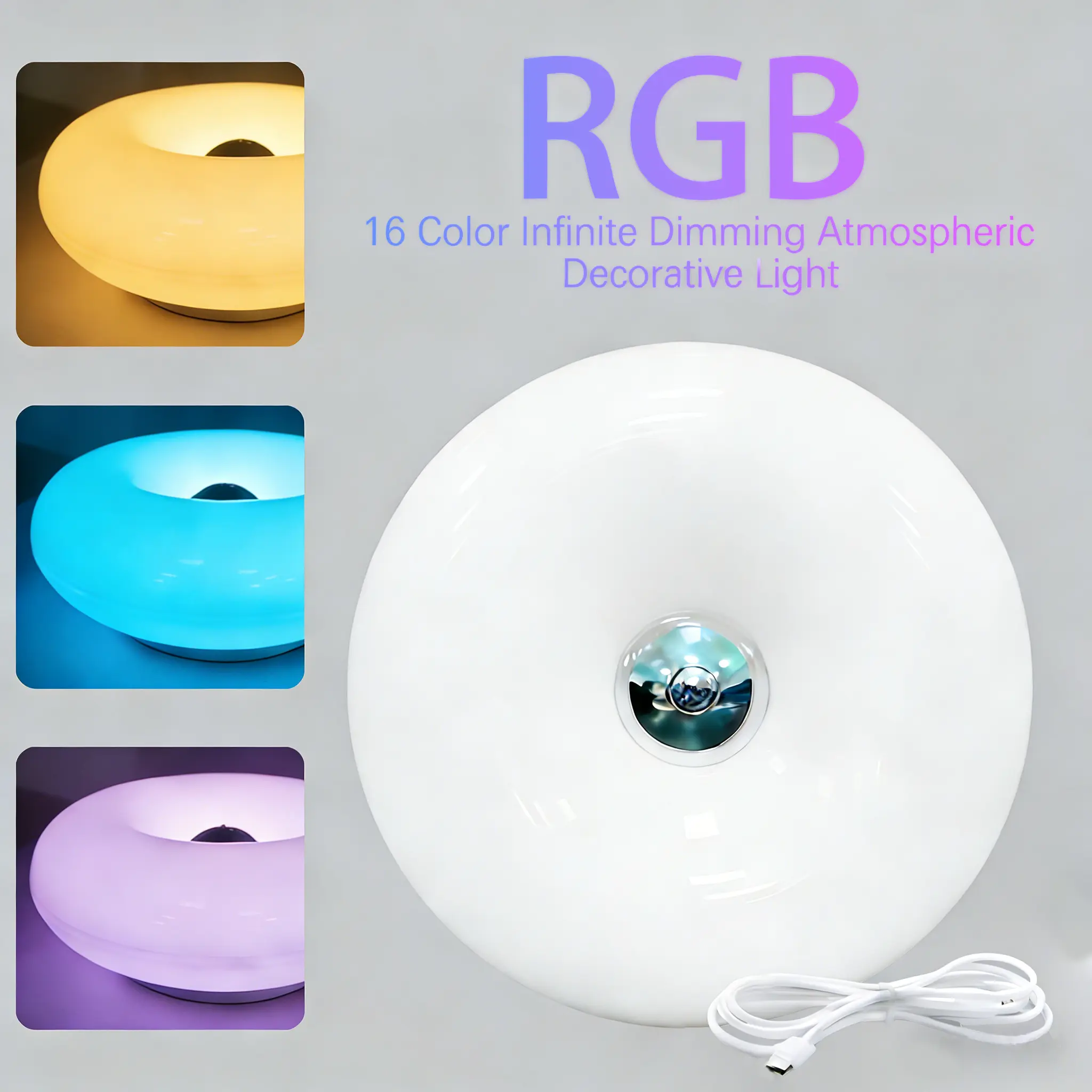 MINJIA® RGB Donut Wall Lamp – Modern Ambient Light