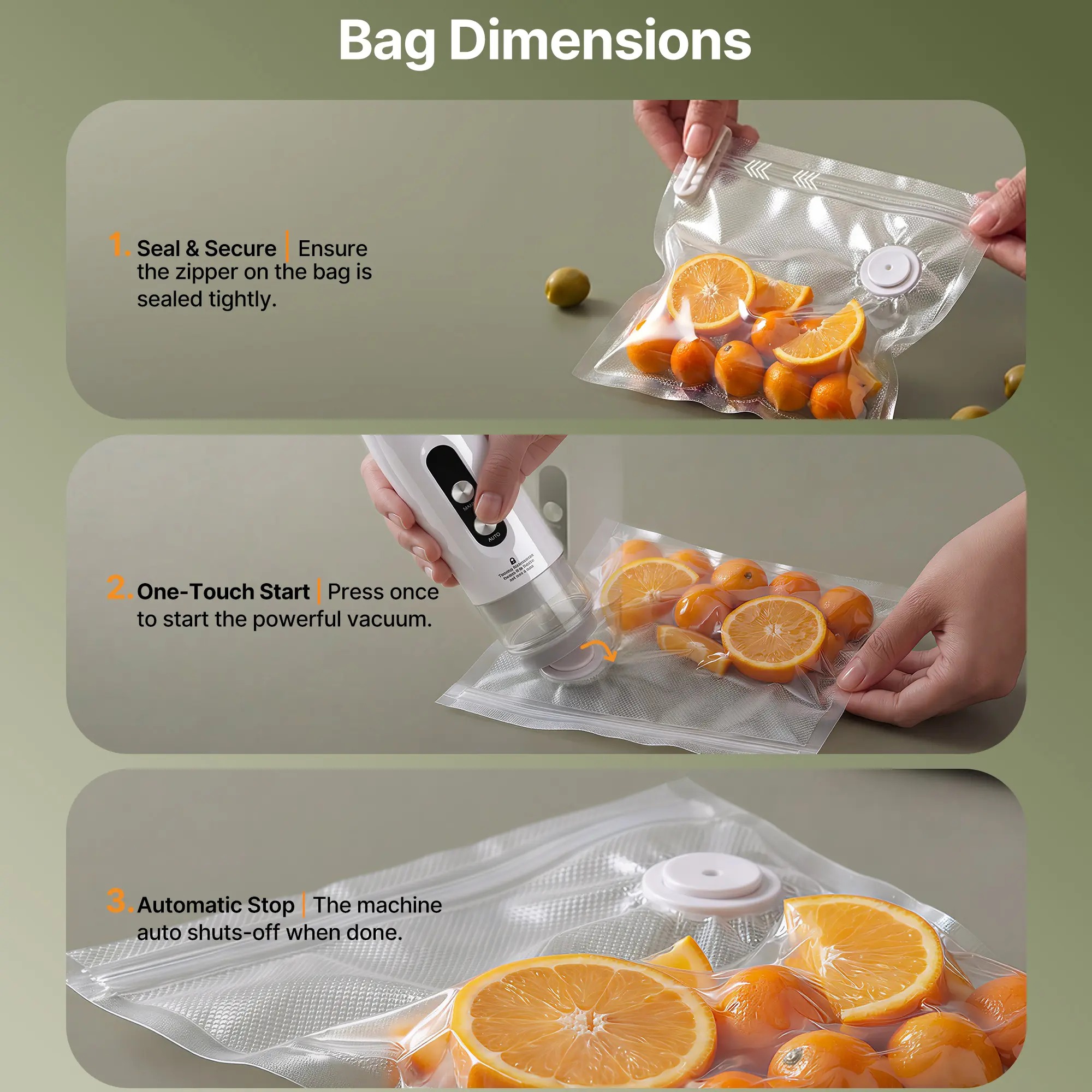 MINJIA Compact Vacuum Sealer for Food