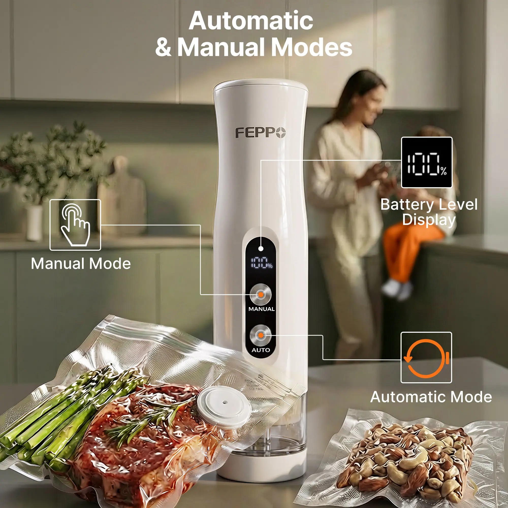 MINJIA Compact Vacuum Sealer for Food